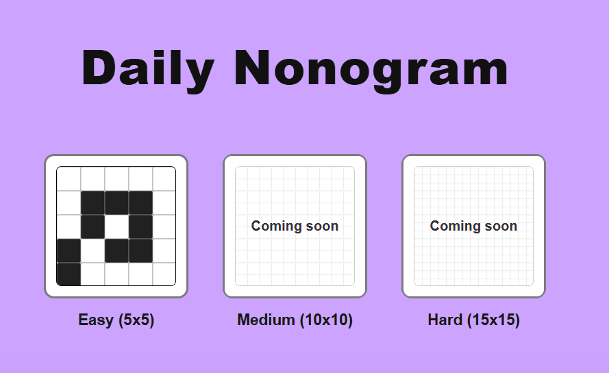 Daily Nonogram page preview
